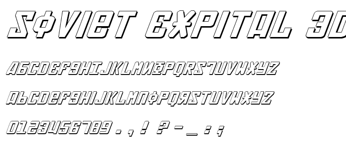 Soviet ExpItal 3D font